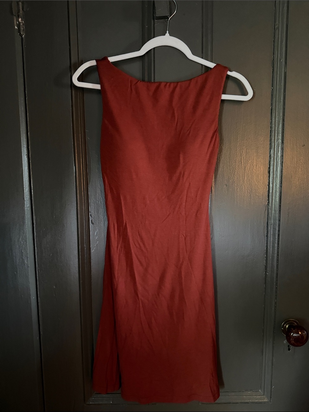 OGL Women’s Sleeveless Midi Dress in Rust